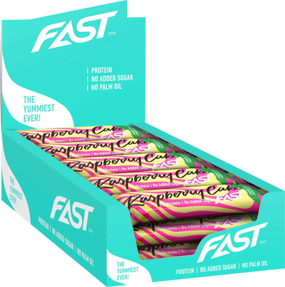 FAST proteiinibatoon Raspberry Cake, 45g, 15-pakk