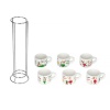 Bialetti tasside komplekt TAZZ202 Set of 6 Espresso Cups with Stand, värviline