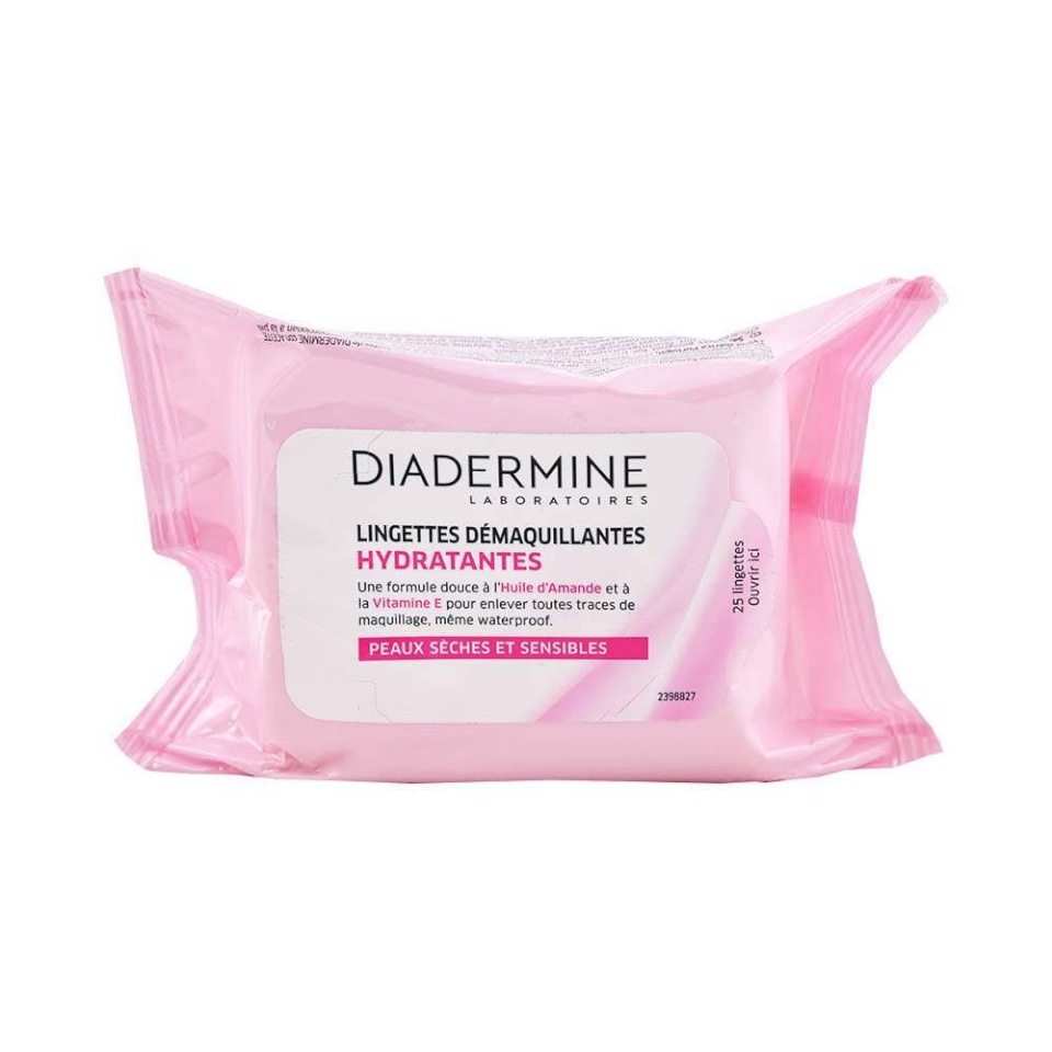 Diadermine niisked salvrätikud Hydrating Cleansing Wipes 25tk, naistele