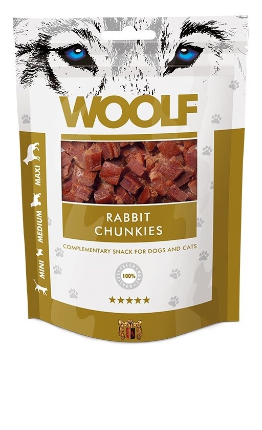 Woolf maius koerale Rabbit Chunkies, 100g