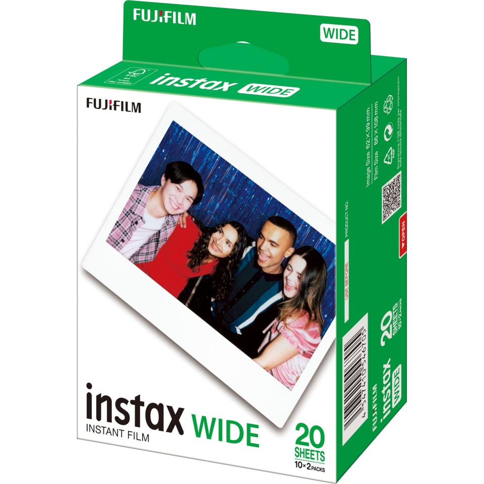 1x2 Fujifilm fotopaber Instax wide Film glossy NEW
