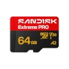 SanDisk 64GB microSDXC kaart Extreme PRO UHS-I R200 MB/s / W90 MB/s + SD-adapter