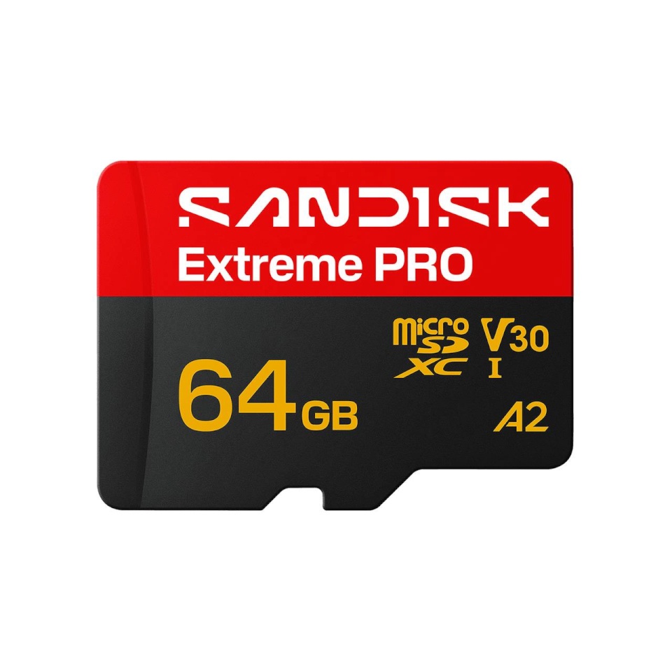 SanDisk 64GB microSDXC kaart Extreme PRO UHS-I R200 MB/s / W90 MB/s + SD-adapter
