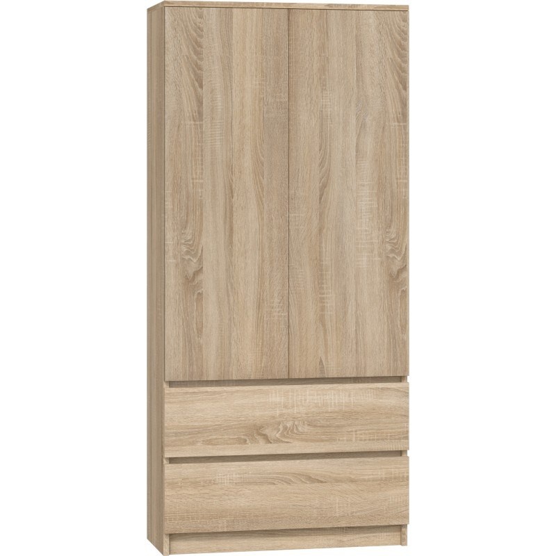 Top E Shop riidekapp SZAFA MALWA SON bedroom wardrobe/closet 5 shelves 2 doors Oak