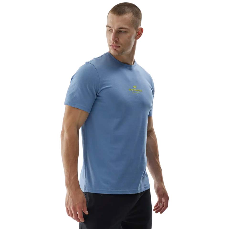 4F T-särk meestele M2961 Denim 4FWAW25TTSHM2961 32S suurus M