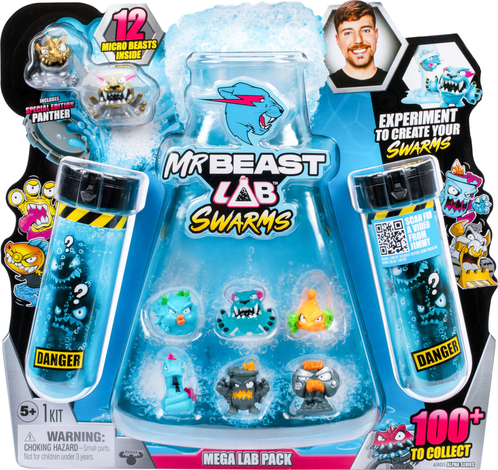 Beast Lab mängukomplekt MrBeast Lab Swarms Mega Lab 12 figuuri, assortii