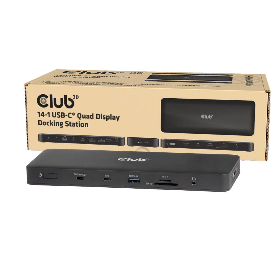 Club3d Nb Acc Docking Station 14in1, USB-c 150w