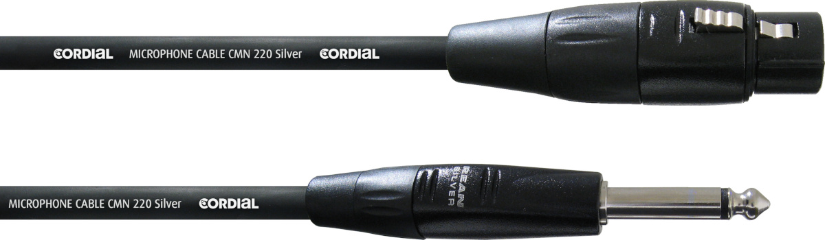 Cordial helikaabel Silver Line 6,3 mm - XLR F, 10 m