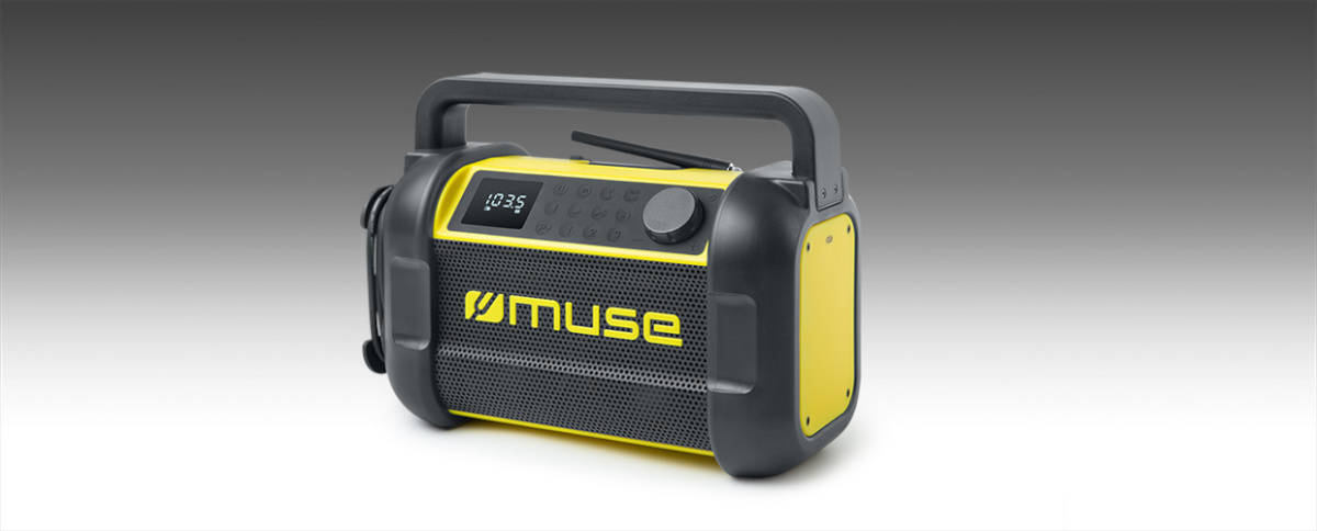 Muse kõlar M-928 BTY Jobsite Radio speaker, must/kollane