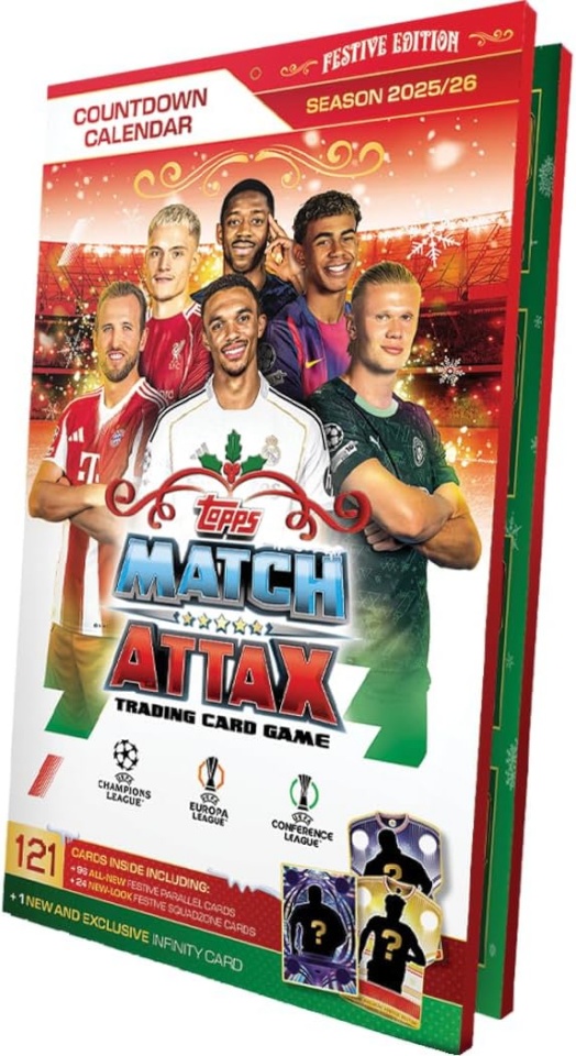 Topps jalgpalli advendikalender Match Attax 2025/2026
