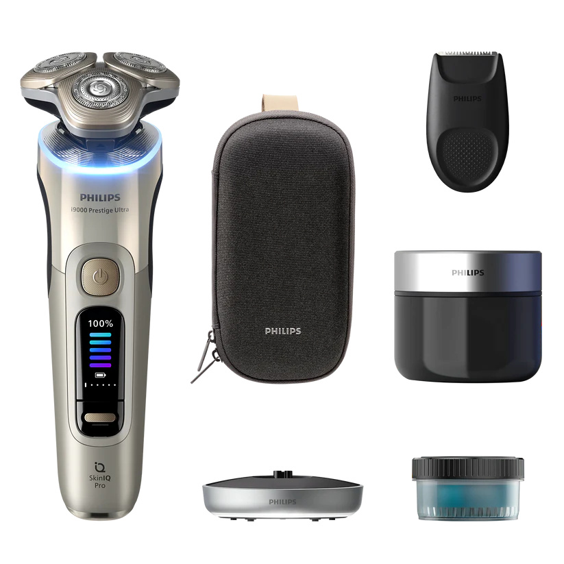 Philips pardel XP9403/31 Series i9000 Prestige Ultra SkinIQ Technology Wet and Dry Shaver, kuldne