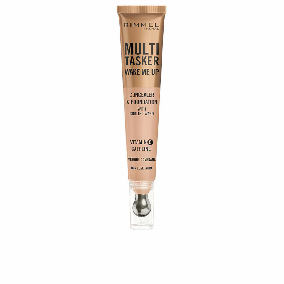 Rimmel London peitekreem Multi Tasker Wake Me Up Concealer & Foundation 20ml, 025 Rose Ivory, naistele