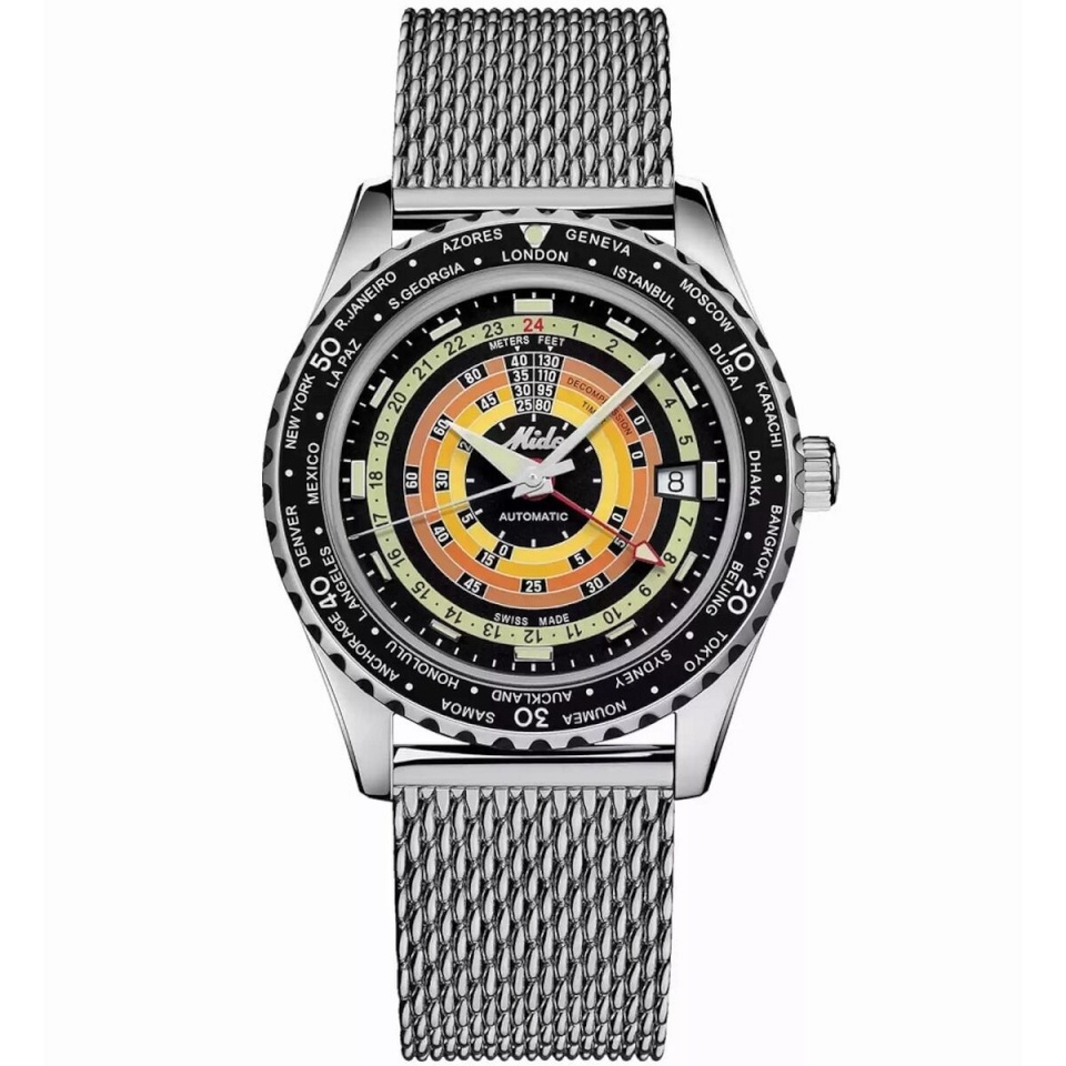 Mido naiste kell OCEAN STAR DECOMPRESSION WORLDTIMER Hõbedane