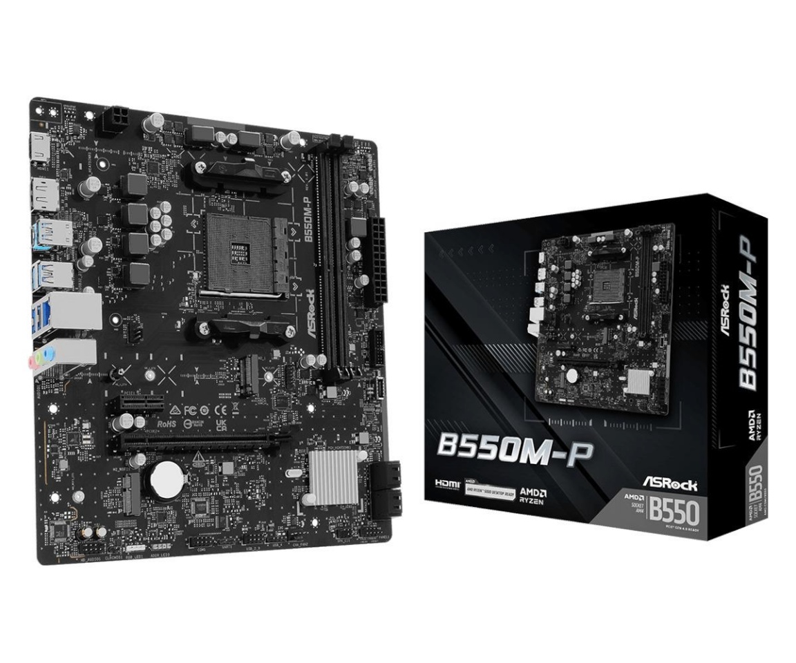 Asrock emaplaat AMD B550 AM4 mATX/b550m-p