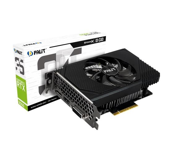 Palit videokaart nVidia GeForce RTX 3050 StormX 8GB GDDR6, NE63050018P1-1070F