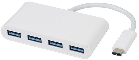 Vivanco USB jagaja USB-C 3.1 4-port, valge (34292)
