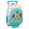 Baby Shark ratastega koolikott Surfing sinine valge 26x34x11cm
