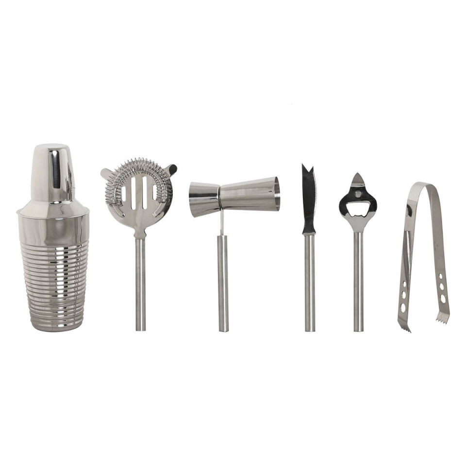 Home ESPRIT Kokteili Komplektile kuldne Hõbedane Roostevaba teras 22x22x21cm