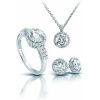 Naiste Kaelakee ja Kõrvarõngaste Komplekt Diamonfire 1312691917170 Sõrmus