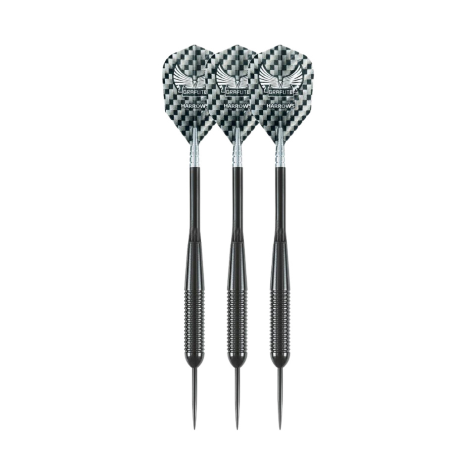 Harrows noolemängu nooled must Arrow Steeltip 24 gr must