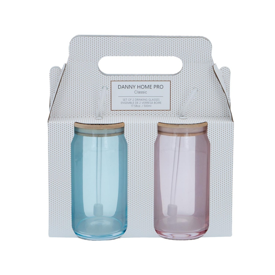 H4Y joogipurgid CLASSIC, 500ml, 2tk, sinine/roosa