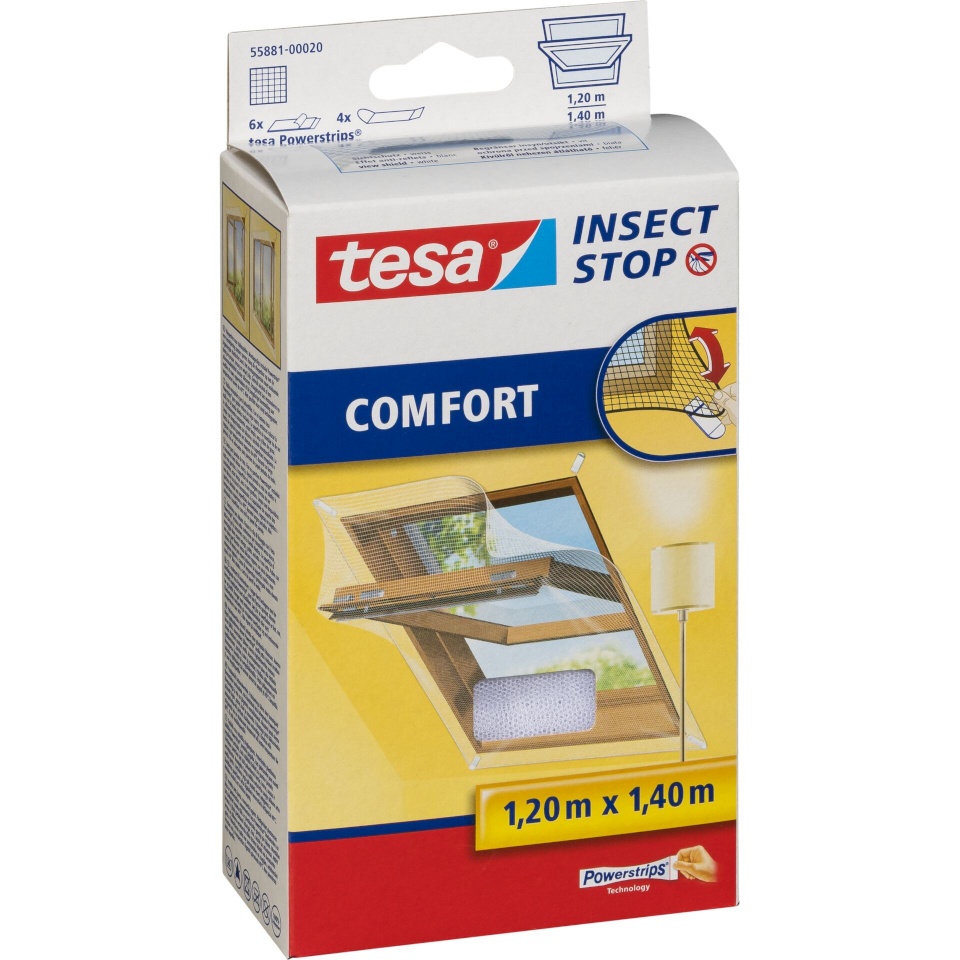 Tesa putukavõrk Insect Stop for Dormer Windows 1,2x1,4m valge 55881