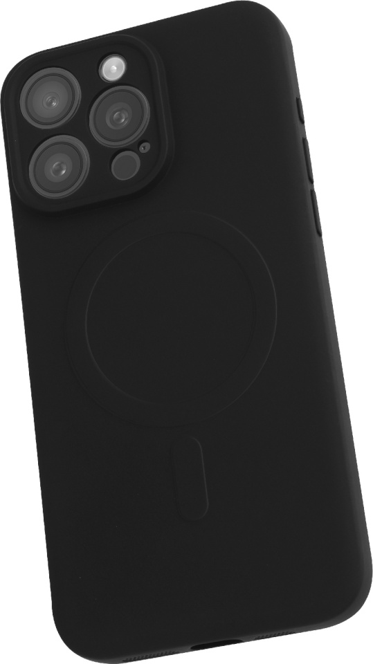 Wave kaitsekest Soft Touch Silicone, Apple iPhone 15 Pro Max, must