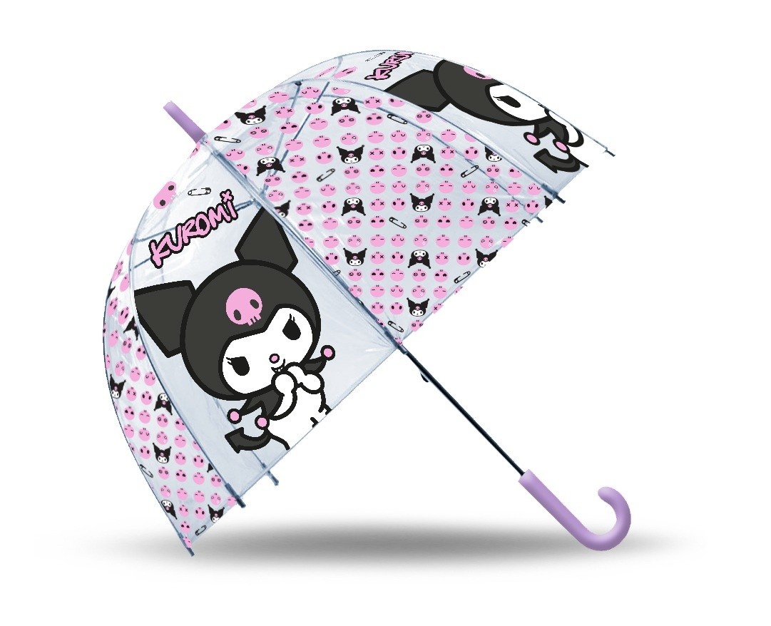 Kids Euroswan Umbrella läbipaistev manual Kuromi