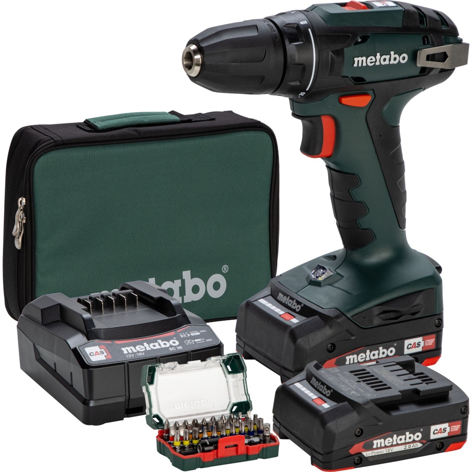 Metabo akutrell BS 18 Set Cordless Drill Driver