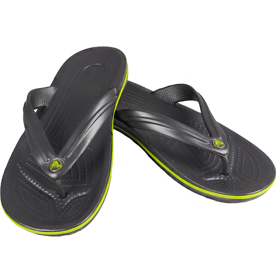 Crocs plätud Crocband Flip grafiithall-roheline 11033 0A1 suurus 36-37