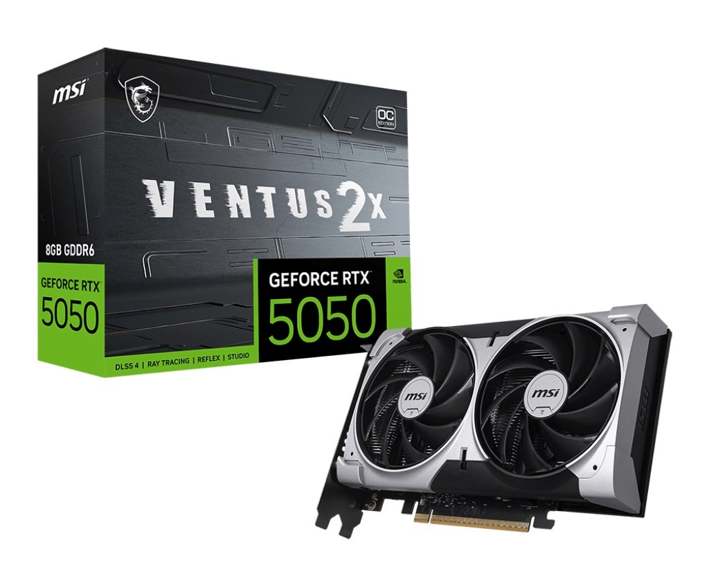 MSI videokaart nVidia GeForce RTX 5050 8G VENTUS 2X OC 8GB GDDR6