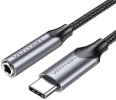 Vention adapter audio USB-C do gniazda słuchawkowego 3,5 mm z adapterem DAC ze stopu aluminium 1m