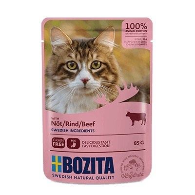 Bozita kassitoit Pouch HiS Beef, 85g