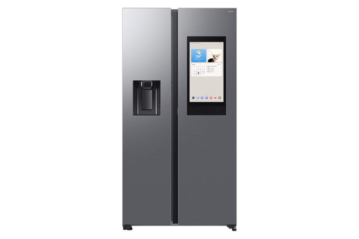 Samsung külmik RS90F67BETEF Side-By-Side Refrigerator, Family Hub, AI Energy Mode, Smart Conversion, roostevaba teras