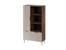 Cama Meble riiul 4 ALMERA Bookcase 90x42x165 walnut/cashmere
