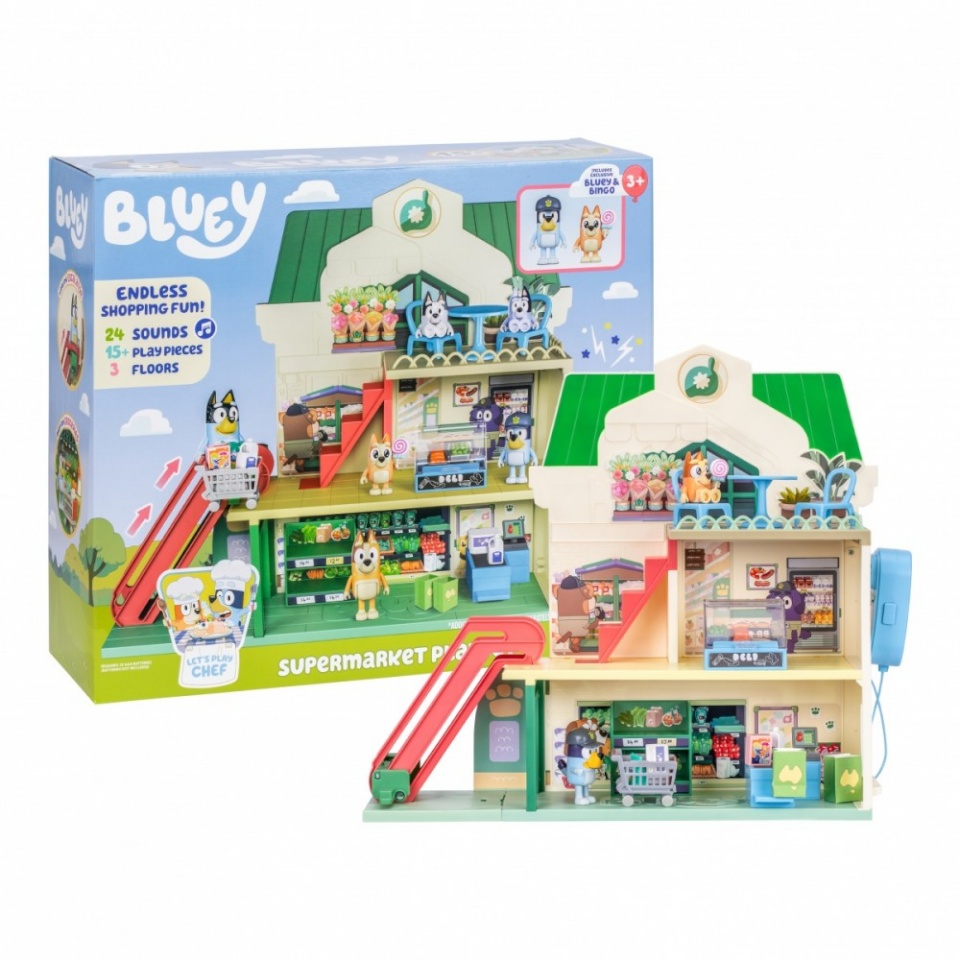Tm Toys mängufiguur set Bluey Supermarket