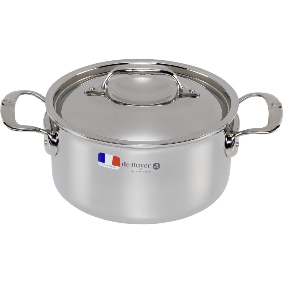 De Buyer pott Affinity Saucepot Stainless Steel with lid 20cm