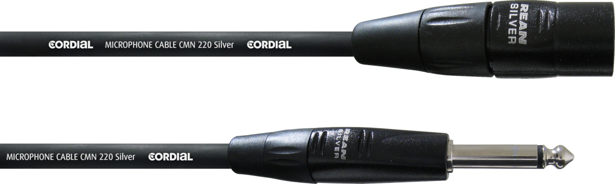 Cordial helikaabel Silver Line 6,3 mm - XLR, 7,5 m