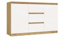 Top E Shop kummut ARTISAN 2-DOOR 3-DRAWER CHEST OF DRAWERS/valge
