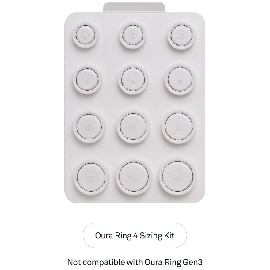 Oura Ring 4 sõrmuse mõõtmiskomplekt Sizing Kit
