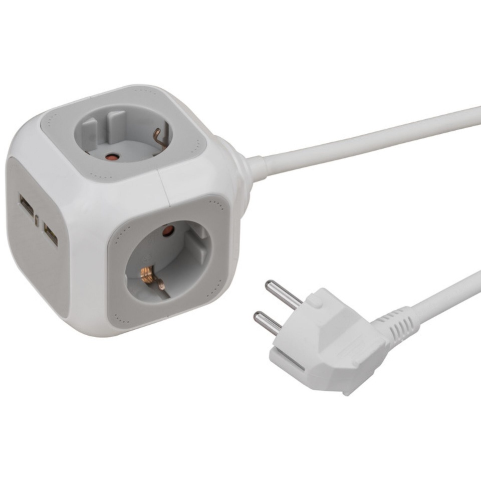 Brennenstuhl USB-Charger 4-fold Socket Cube