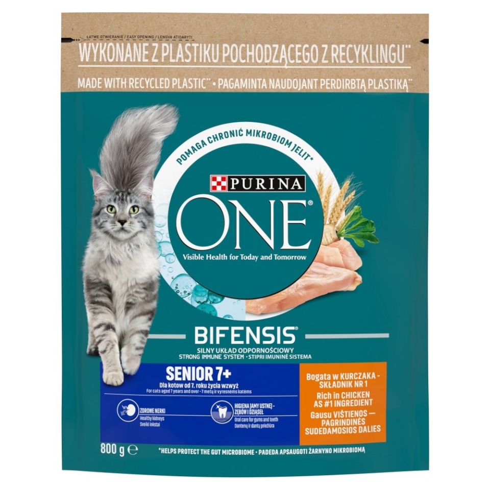 Purina Nestle kuivtoit kassile ONE Bifensis Senior 7+, 800g