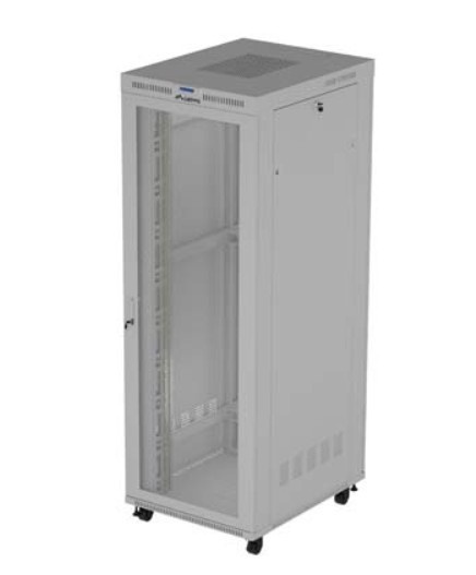Lanberg serverikapp Wardrobe instalacyjna Rack stojąca 19" 47U 800x1200 Grey drzwi perforowane LCD ( flat pack) V2