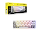 Corsair klaviatuur CLIPPER PRO MINI 60 Hall Effect Gaming Keyboard, Backlit RGB LED, Corsair klaviatuur MGX Core, valge , PBT DS Keycaps