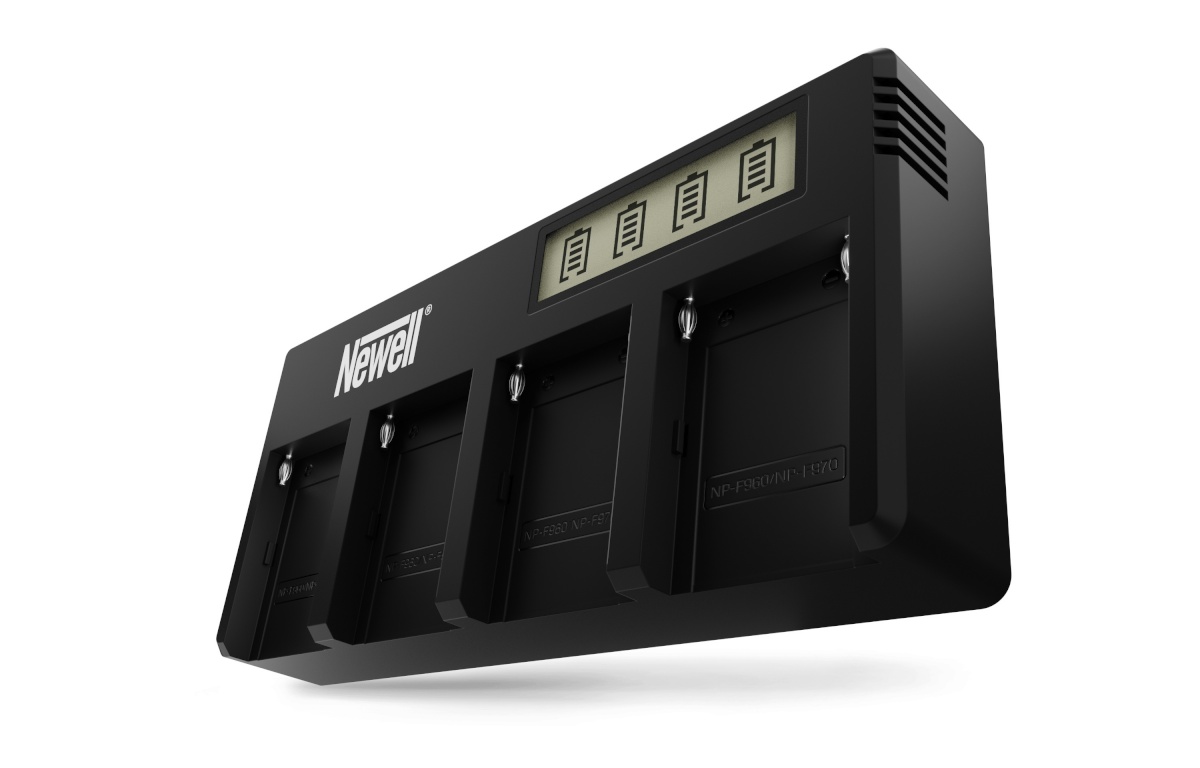 Newell laadija DF-4CH four-channel Charger for NP-F batteries for Sony