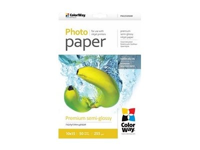 ColorWay fotopaber Photo Paper, 50 sheets Premium Semi-Glossy 255 g/m² 10x15