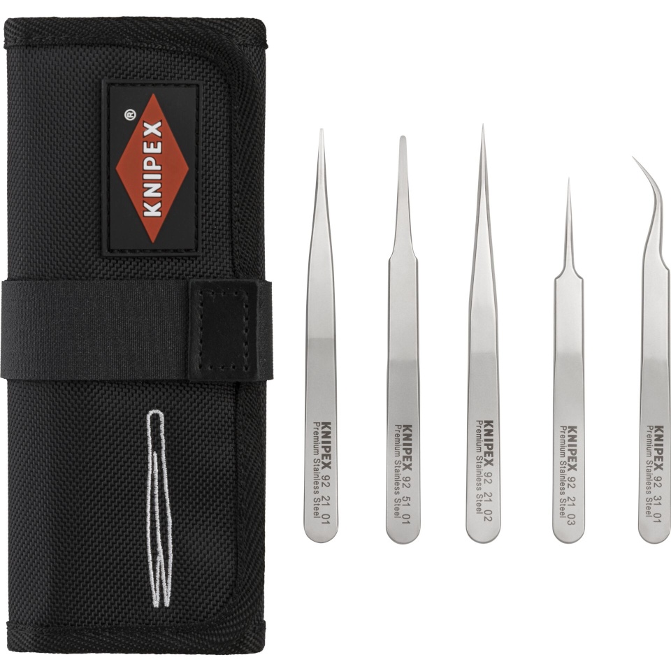 Knipex pintsettide komplekt Precision Tweezers Set 5-osaline