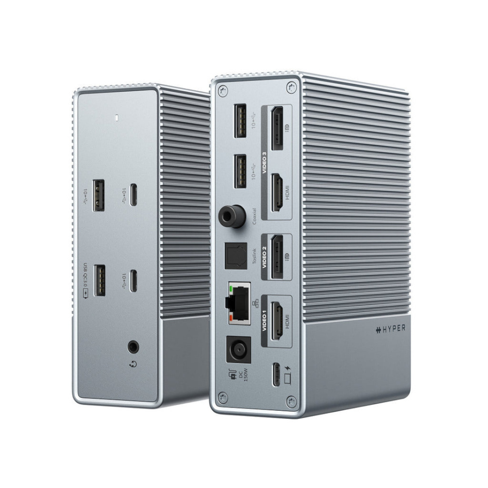 Hyper dokkimisalus Hyper HyperDrive Universal GEN2 15-in-1 USB-C Triple Video Docking Station -- For MST enabled devices