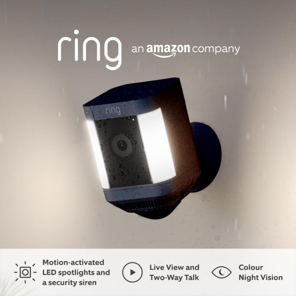 Amazon Ring turvakaamera Spotlight Camera Plus Battery, must