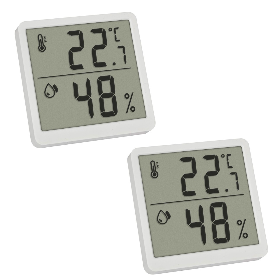 TFA ilmajaam 30.5059.02.02 Set of 2 Digital Thermo-Hygrometers, valge